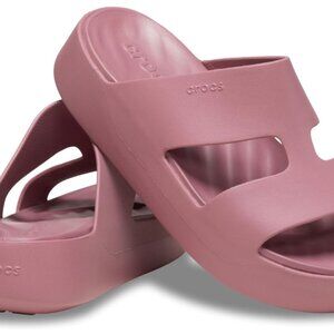NWT Crocs Women's Getaway Platform H-Strap Wedge Sandals Mauve Pink Size 7